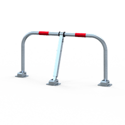 Arceau anti-stationnement rabattable avec serrure cylindr&eacute;e