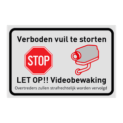 Verboden vuil te storten + camerabewaking