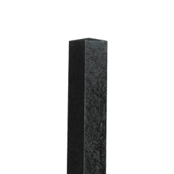 D&eacute;lin&eacute;ateur noir 1250 mm en plastique recycl&eacute; avec ancrage au sol
