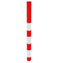 Stalen buis - 1000mm - Rood/Wit reflecterend