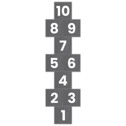 Hinkelpad tegels grijs/wit 300x300mm - 1 t/m 10 complete set