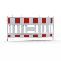 Absperrschrankengitter EURO4 Typ LUX aus Kunststoff 210cm - retroreflektierend