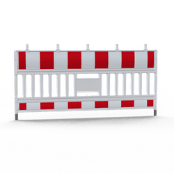 Absperrschrankengitter EURO3 Typ ULTRA aus Kunststoff 200cm - retroreflektierend