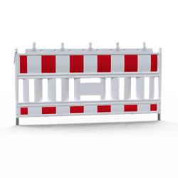 Absperrschrankengitter EURO2 Typ NOX Light, aus Kunststoff 200cm - retroreflektierend