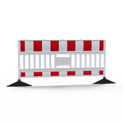 Absperrschrankengitter EURO3 Ultra mit F&uuml;&szlig;en drehbar - reflektierend