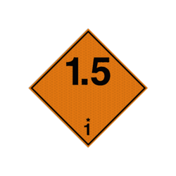 Pictogram ADR 1.5 zeer weinig gevoelige stoffen met gevaar voor massale explosie - reflecterend