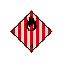 Pictogram ADR 4.1 - Brandbare vaste stoffen - reflecterend