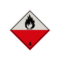 Pictogram ADR 4.2 - Zelfontbrandende stoffen - reflecterend