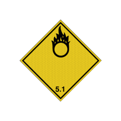 Pictogram ADR 5.1 - Oxyderende stoffen - reflecterend