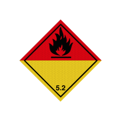 Pictogram ADR 5.2 - Organische peroxiden - reflecterend