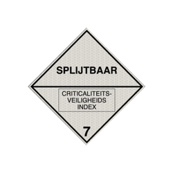Pictogram ADR 7E - Splijtbare stoffen - reflecterend