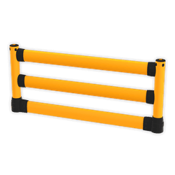 Aanrijdbeveiliging flexibel TS-FLEX-LOW met onderrijbeveiliging - 2642x1170x205mm (getest tot 7000 joule)