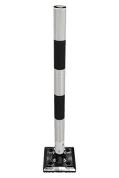 TS-KICKFLEX-ZW poteau flexible &agrave; ressort en plastique &Oslash;60x1000mm noir/blanc r&eacute;tror&eacute;fl&eacute;chissant - avec m&eacute;canisme &agrave; ressort