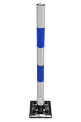 TS-KICKFLEX-BW poteau flexible &agrave; ressort en plastique &Oslash;60x1000mm bleu/blanc r&eacute;tror&eacute;fl&eacute;chissant - avec m&eacute;canisme &agrave; ressort