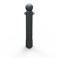 Trottoirpaal staal TS-HERITAGE &Oslash;140mm met aluminium bolkop en kettingogen antracietgrijs