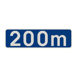 Panneau G2000 - G type Ia - Indication d'une distance
