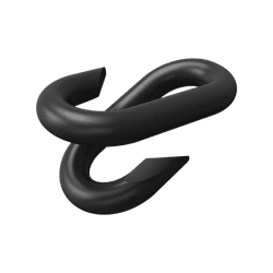 Verbindingsschakel staal 6mm - zwart