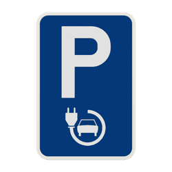 Panneau G2000 - E9a - Stationnement r&eacute;serv&eacute; aux v&eacute;hicules &eacute;lectriques
