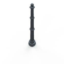 Stilpoller TS-GALA aus Aluminiumguss, anthrazitgrau