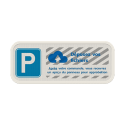 Panneau de Stationnement Personnalis&eacute; &ndash; 500x200mm avec Votre Design