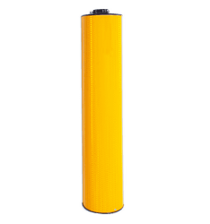 Verkeerszuil BB22 - aluminium geel fluorescerend incl. &Oslash;48/48mm deksels