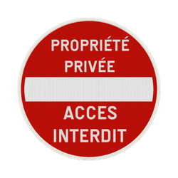 Panneau de signalisation - C1 - Propri&eacute;t&eacute; priv&eacute;e - Acc&egrave;s interdit