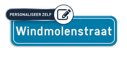 Straatnaambord gepersonaliseerd blauw 700x200