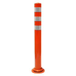 Pole Cone MF amovible avec platine Ø80mm – orange/blanc RA2 – 800mm
