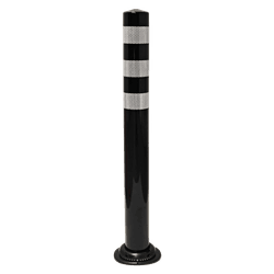 Pole Cone MF amovible avec platine Ø80mm – noir/blanc RA2 – 800mm