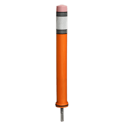 Pole Cone PENCIL &Oslash;80x800mm &ndash; orange/blanc RA2