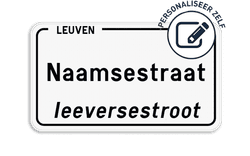 Straatnaambord gepersonaliseerd met dialect 400x200mm