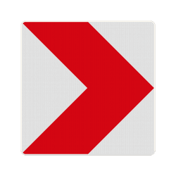 Verkeersbord bochtschild RVV BB12 rechts - reflecterend