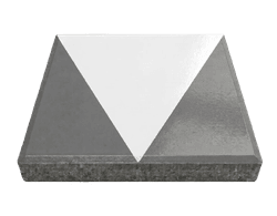 Dalle de signalisation - dent de requin - 30 x 30 cm avec bord biseaut&eacute;