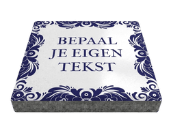 Stoeptegels met tekst