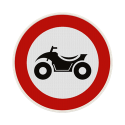 Panneau G2000 - C6 - Acc&egrave;s interdit aux conducteurs de quads