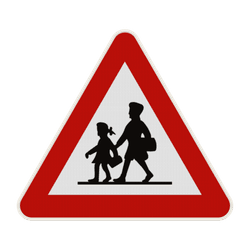 Panneau G2000 - A23 - Endroit sp&eacute;cialement fr&eacute;quent&eacute; par des enfants