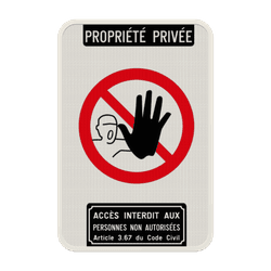 Propri&eacute;t&eacute; priv&eacute;e - Article 3.67 Acc&egrave;s interdit