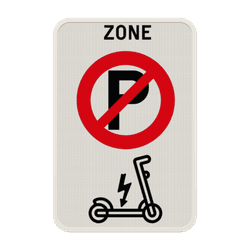 Panneau Interdiction de Stationner &ndash; Trottinettes &Eacute;lectriques
