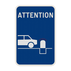 Panneau d'information - Attention poteau galvanis&eacute;