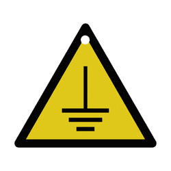 Veiligheidsbord Nordex - Waaschuwing aarding- 120&times;105mm - Alupanel 2mm