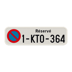 Panneau de stationnement &ndash; Interdiction sauf plaque d'immatriculation