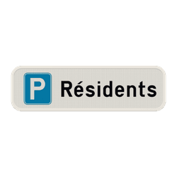 Panneau de stationnement - R&eacute;sidents