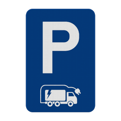 Panneau de stationnement pour camion &eacute;lectrique