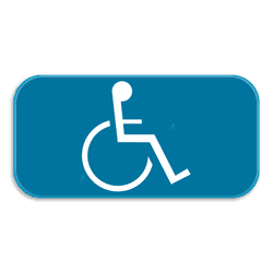 Verkeersbord SB250 G type VIId onderbord - Personen met een handicap - 400x200mm