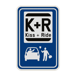 Panneau de stationnement Kiss&Ride + Pictogramme
