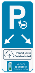 Parkeerbord Elektrisch laden - 2 plaatsen - upload je eigen logo