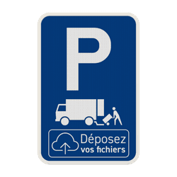 Panneau de stationnement E9c - Votre logo/design