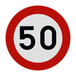 Panneau G2000 - C43 - Vitesse maximale 50 km/h