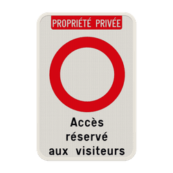 Panneau combin&eacute; - Interdiction d'acc&egrave;s - Texte personnalis&eacute;
