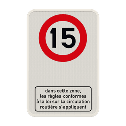 Panneau combin&eacute; - C43 - L&eacute;gende (texte)